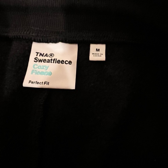 Aritzia tna- Black Cozy Fleece Perfect Fit Sweatpants - Picture 6 of 6